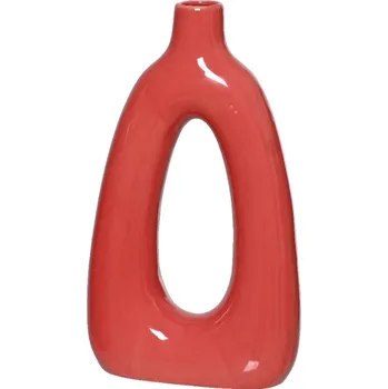 Váza Porcelánová červená váza 32 cm