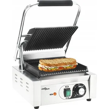 Kuchyňský gril Žebrovaný gril na panini, nerezová ocel 1800 W