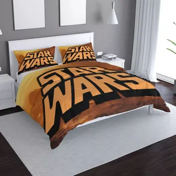 Povlečení Saténové povlečení Star Wars Lávová planeta - Sablio - 140x200 / 90x70