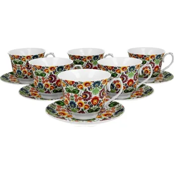 Porcelánový Šálek Duo Łowicz 250 ml 6 ks