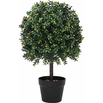 vidaXL Buxusová koule Zelená 35 x 35 x 50 cm Plast [42008332]