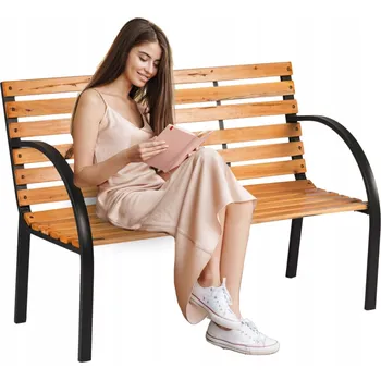 Zahradní lavice Lavička s opěradlem, dřevěná, 122 x 59 cm