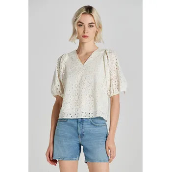 Dámská košile HALENKA GANT REG BRODERIE ANGLAISE BLOUSE EGGSHELL