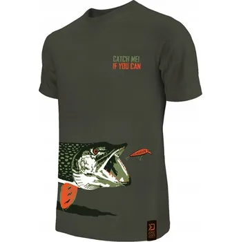 Pánské tričko TRIČKO DELPHIN Catch me! ŠTIKA VELIKOST KING SIZE 4XL