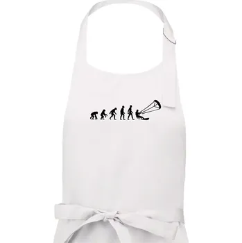 Kuchyňská zástěra Evoluce KITEBOARDING - Pánská zástěra na vaření - Univerzální velikost ( Bílá )