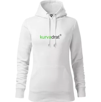 Dámská mikina KurvaDrát - Mikina dámská Cape s kapucí - 2XL ( Bílá )