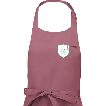 Kuchyňská zástěra Zoubek na prsu - zubní kartáček - Pánská zástěra na vaření - Univerzální velikost ( Starorůžová )
