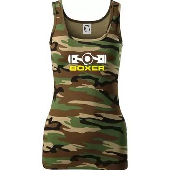 Boxer Píst - Dámské Maskáčové tílko - S ( Hnědý maskáč )