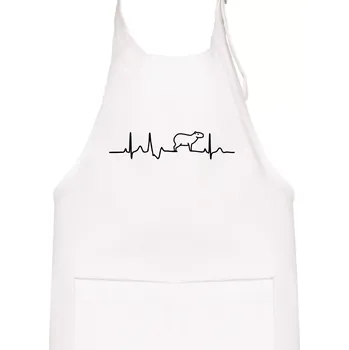 Kuchyňská zástěra Ekg Capybara - Dětská zástěra na vaření - Univerzální velikost ( Bílá )