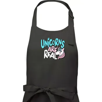 Kuchyňská zástěra Unicorns are real ponny - Dámská zástěra na vaření - Univerzální velikost ( Tmavá břidlice (šedá se zeleným nádechem) )