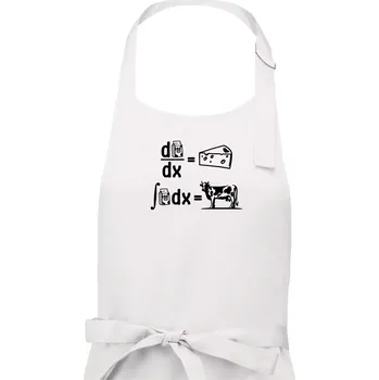 Kuchyňská zástěra Matematika mléko - Dámská zástěra na vaření - Univerzální velikost ( Bílá )