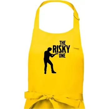 Kuchyňská zástěra Bachelor party - The risky one - Pánská zástěra na vaření - Univerzální velikost ( Žlutá )