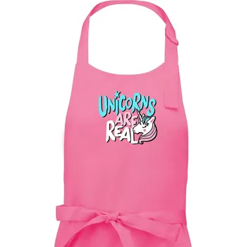 Kuchyňská zástěra Unicorns are real ponny - Dámská zástěra na vaření - Univerzální velikost ( Růžová )