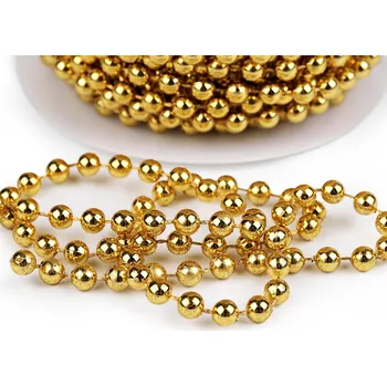 Perlový řetěz Ø6 mm, barva 3 zlatá