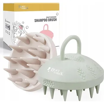 kartáč na vlasy Masážní kartáč na vlasy a pokožku hlavy 2 ks SADA šedá/zelená BEAUTLOHAS