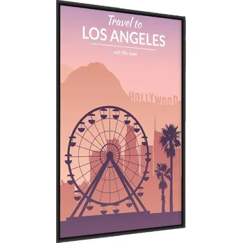 Obraz Plakát v rámu Los Angeles NÁPISY Dekorace 30x40