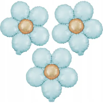 Balónek Balónky SEDMIKRÁSKY MODRÉ KVĚTINY sedmikráska Narozeniny 51x43cm 3ks V