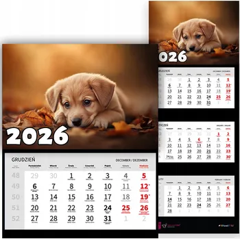 Kalendář Kalendář 2026 trojdílný – krajiny, výhledy, příroda a klid MIX VZORŮ