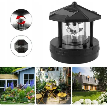 Venkovní osvětlení SOLÁRNÍ MAJÁK OTOČNÝ VENKOVNÍ DEKORATIVNÍ VĚŽ