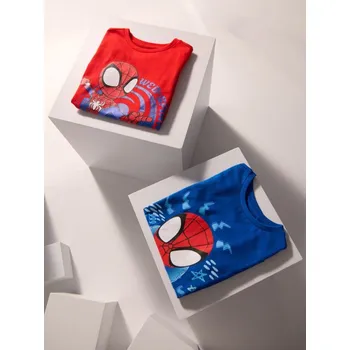 Chlapecké oblečení Sinsay - Sada bavlněných triček s krátkým rukávem Spider-Man, 2 pack - vícebarevná - 222FC-MLC - 222FC-MLC-128
