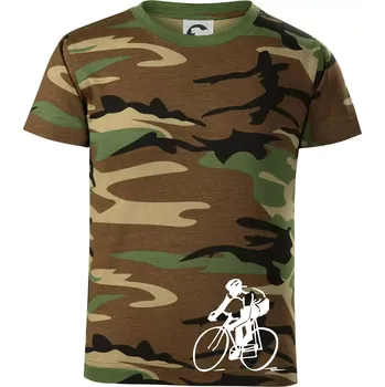 Chlapecké tričko Silniční cyklista - Dětské maskáčové triko - 146 cm/10 let ( Hnědý maskáč )