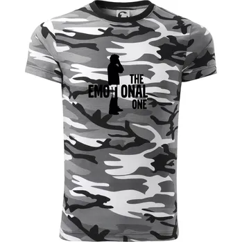 Pánské tričko Bachelor party - The emotional one - Army CAMOUFLAGE - XL ( Šedý maskáč )
