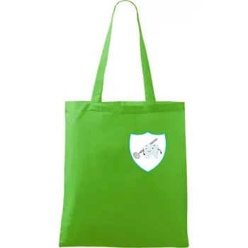 Nákupní taška Zoubek na prsu - zrcátko - Taška bavlněná - 42 x 38 cm ( Apple Green )