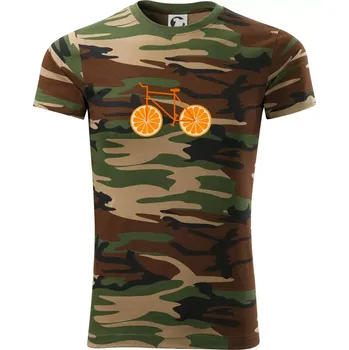 Pánské tričko Kolo pomeranč (Moňas) - Army CAMOUFLAGE - XS ( Hnědý maskáč )