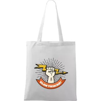 Elektrikář blesk - Taška bavlněná - 42 x 38 cm ( Bílá )