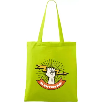 Elektrikář blesk - Taška bavlněná - 42 x 38 cm ( Limetková )