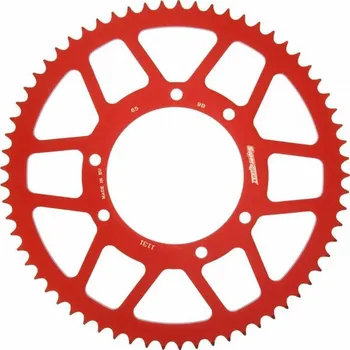 Řetězová sada pro motocykl Hliníková řetězová rozeta SUPERSPROX RAL-1131:65-RED červená