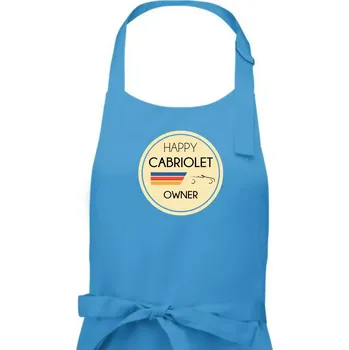 Kuchyňská zástěra Happy Cabriolet Owner - Dámská zástěra na vaření - Univerzální velikost ( Světlý tyrkys )