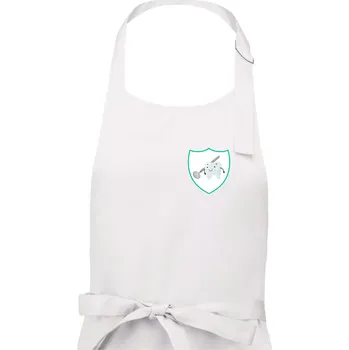 Kuchyňská zástěra Zoubek na prsu - zrcátko - Pánská zástěra na vaření - Univerzální velikost ( Bílá )