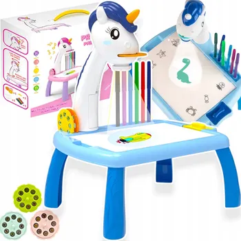 Magnetická kreslící tabulka MAGICKÝ STOLEK NA KRESLENÍ S PROJEKTOREM VELKÁ TABULE SVÍTÍCÍ STŮL PSACÍ STŮL