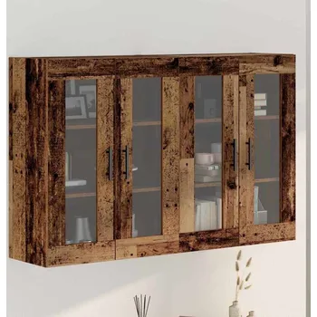 Komoda vidaXL Nástěnné skříňky 2 pcs Staré dřevo 69,5 x 34 x 90 cm [3394566]