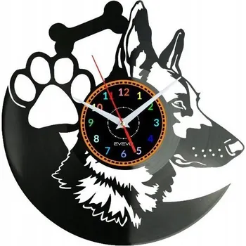 Hodiny Německý ovčák Nástěnné hodiny vinylová deska Moderní dekorace