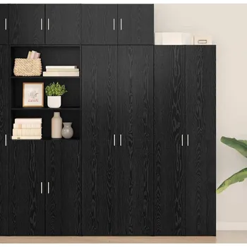 Komoda vidaXL Úložná skříňka 3 pcs Černý dub [3365634]