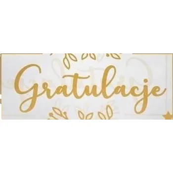 Balónek Fóliový BALÓNEK CLEAR zlatá barva s nápisem GRATULACE