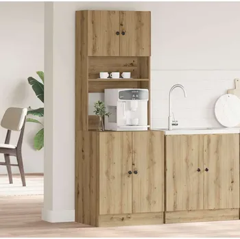 Příborník do zásuvky vidaXL Kuchyňský bufet s policí 2 pcs Artisanový dub 60 x 50 x 180 cm [3365556]