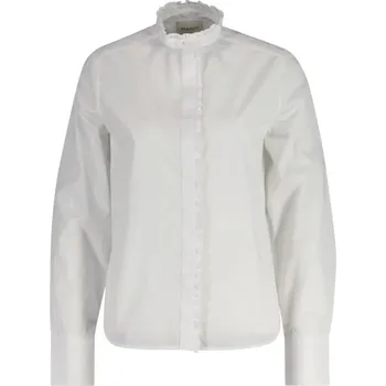 Dámská košile KOŠILE GANT REG SOLID FRILL DETAIL SHIRT WHITE