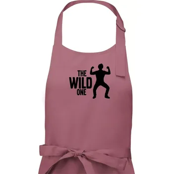 Kuchyňská zástěra Bachelor party - The wild one - Pánská zástěra na vaření - Univerzální velikost ( Starorůžová )