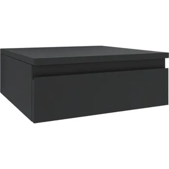 Noční stolek Závěsný Noční stolek , ČERNÝ, 45 šuplík , zacvakávací MODERN