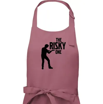 Kuchyňská zástěra Bachelor party - The risky one - Pánská zástěra na vaření - Univerzální velikost ( Starorůžová )