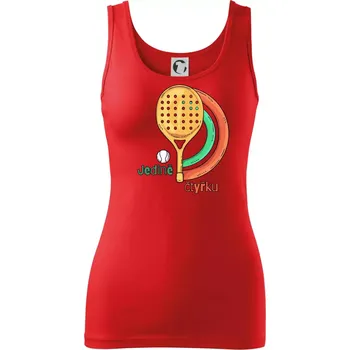 Dámské tričko Padel jedině čtyřku - Dámské tílko - XS ( Červená )