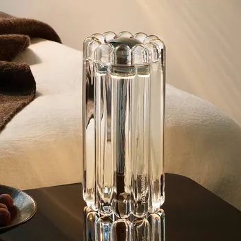 Lampička Tom Dixon LED stolní lampa Press, čirá, sklo, 24 cm, 927 stmívatelné - Délka kabelu 250 cm transparentní 1 x 6 W LED - Doprava zdarma