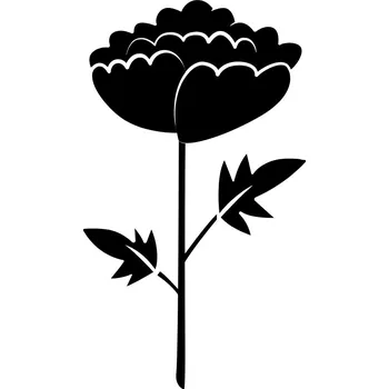 Samolepící dekorace Samolepka na stěnu květina stonek 4ks 15x8cm