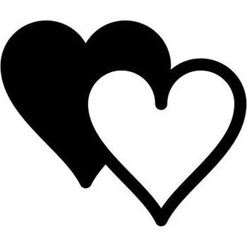 Samolepící dekorace Samolepka na stěnu dvě propletená srdce 12x15 cm