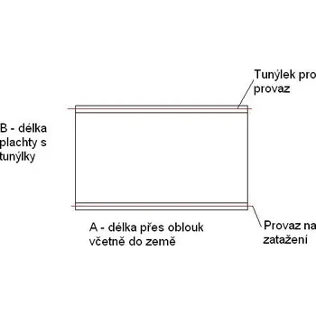 Fóliovník Plachta na fóliovník kašírovaná 6,5 x 4,5m s tunýlky a šňůrou