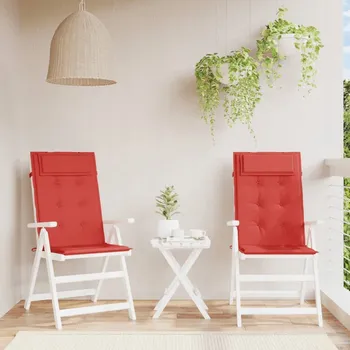 Polštáře na židle s vysokým opěradlem, 2 ks, černé