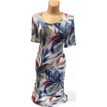 Dámské šaty Šaty pro svatební matky FARONA, Barva Světle modrá, Velikost XXL 48, Rukáv Krátký rukáv